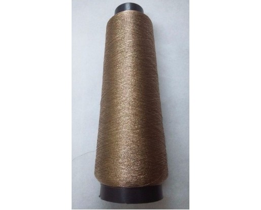 BLACK & LIGHT COPPER - VERY FINE Art Silk Twisted with Lurex - Neem Jari Zari - For Crochet Sewing Embroidery Knitting Jewelry DIY